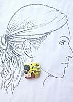 Hand Painted - Coconut Shell Earrings