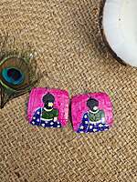 Hand Painted - Coconut Shell Earrings