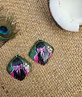 Hand Painted - Coconut Shell Earrings