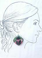 Hand Painted - Coconut Shell Earrings