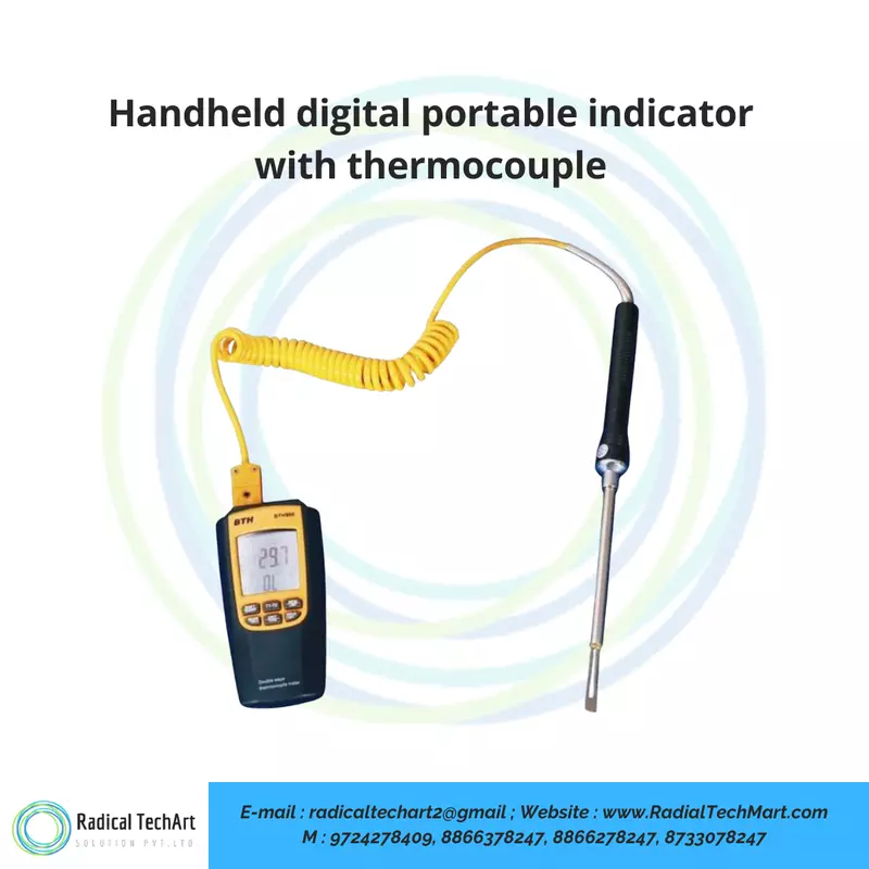 Handheld Digital Temperature Indicator Type J, K and RTD Pt100