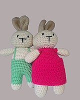 Handknitted Crochet Toys Bunnies