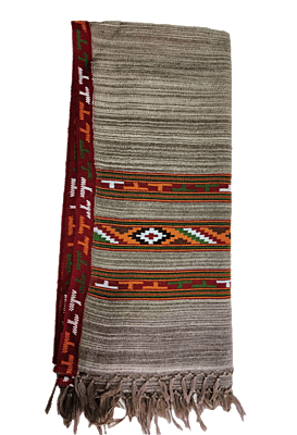 Yakwool T chashmi teen patti with border Kullu shawls
