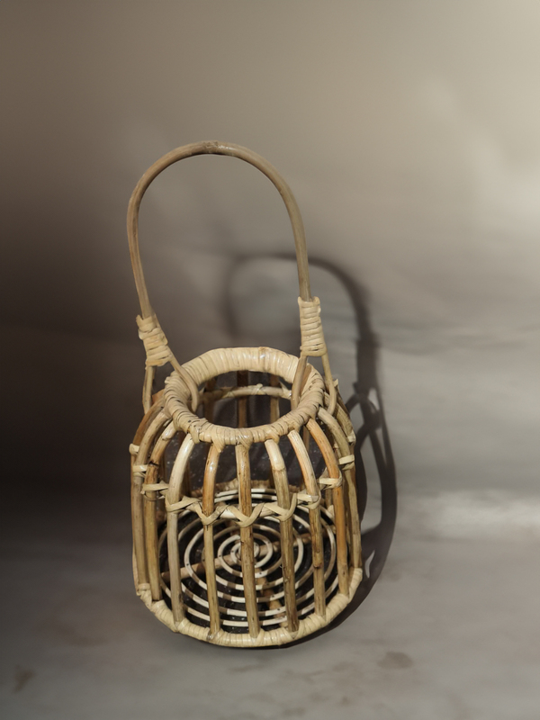 Handmade Bamboo Cane Hanging Planter