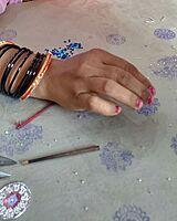 Zardozi Sparrow Wooden Coaster