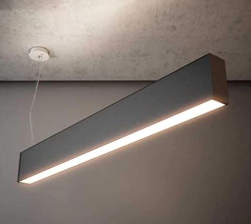 LED Hanging Light 50x70mm 8Ft Linear - 120W Black Body (NW)