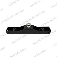 500 mm powder-coated steel LED cabinet hanging bar with centre eyebolt and latches – Lumina