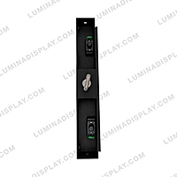 500 mm powder-coated steel LED cabinet hanging bar with centre eyebolt and latches – Lumina