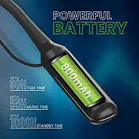 Portronics Harmonics 250 – Wireless Headset, 60H Battery Life, Bluetooth Connectivity, Comfortable Fit, Deep Bass, Built-in Mic, Ideal for Music & Calls, Sleek Design, Color: Black.