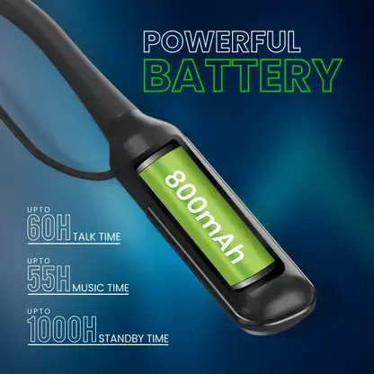 Portronics Harmonics 250 – Wireless Headset, 60H Battery Life, Bluetooth Connectivity, Comfortable Fit, Deep Bass, Built-in Mic, Ideal for Music & Calls, Sleek Design, Color: Black.