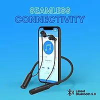 Portronics Harmonics 250 – Wireless Headset, 60H Battery Life, Bluetooth Connectivity, Comfortable Fit, Deep Bass, Built-in Mic, Ideal for Music & Calls, Sleek Design, Color: Black.