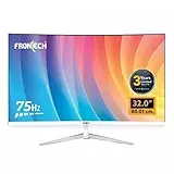 Frontech MON-0081 – 32" curved borderless monitor with vivid display, 80.01cm screen, and ultra-slim bezels for immersive viewing.