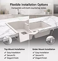 Quartz Elite Double Bowl Sink (Ivory Stone)