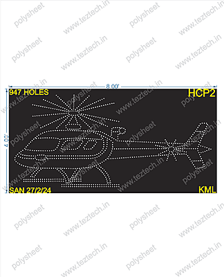 HCP2 HELICOPTER 4X8 FEET 947 HOLES