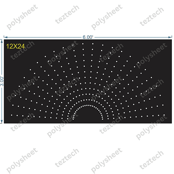 HCR34 3X6 FEET 12X24 HOLES HALF CIRCLE TOTAL HOLES=288