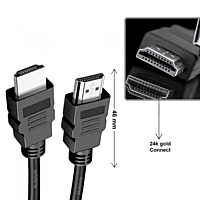 HDMI Male to HDMI Male Cable 1.4V High-Speed with Ethernet, 3D, Full HD 1080p and Audio Return for TV, PC, PlayStation, Gaming Monitor (Black) HDMI Male to HDMI Male Cable 1.4V High-Speed with Ethernet, 3D, Full HD 1080p and Audio Return for TV, PC, PlayStation, Gaming Monitor (Black)