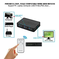 HDMI Switcher with PIP & IR Remote Control Multiple Devices on a Single Screen, Supports UHD for Bluray, PVR/Netflix/Roku/Kodi Box, PS4/PS3 HDMI Switcher with PIP & IR Remote Control Multiple Devices on a Single Screen, Supports UHD for Bluray, PVR/Netflix/Roku/Kodi Box, PS4/PS3