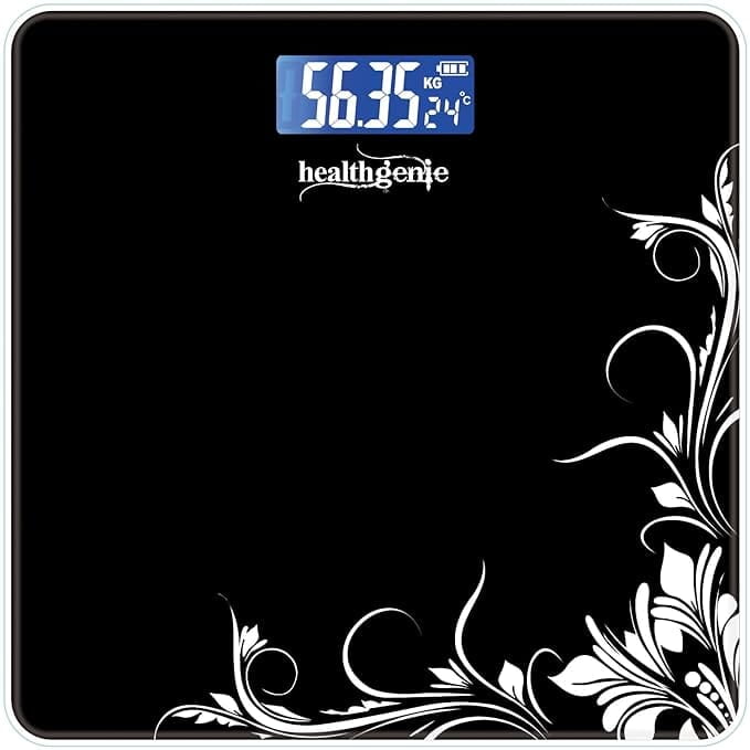 Health Weight Machine MORAVLA Glass Digital Health Weighing Machine (Black)