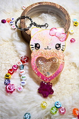 HELLO KITTY SHAKER KEYCHAIN