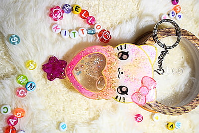 HELLO KITTY SHAKER KEYCHAIN