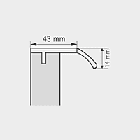 Hettich Lindavia Handle- 2000 mm
