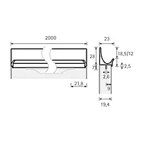 Hettich Lutetia Profile Handle 3000 mm
