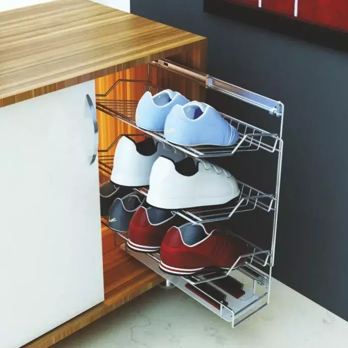 Hettich Pull Out Shoe Rack- Vertical