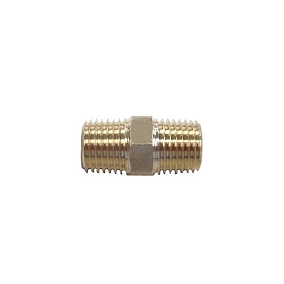Brass MALE THREAD HEX NIPPLE 3/8"
