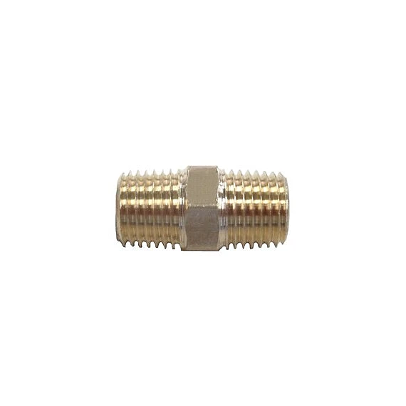 Brass MALE THREAD HEX NIPPLE 3/8"