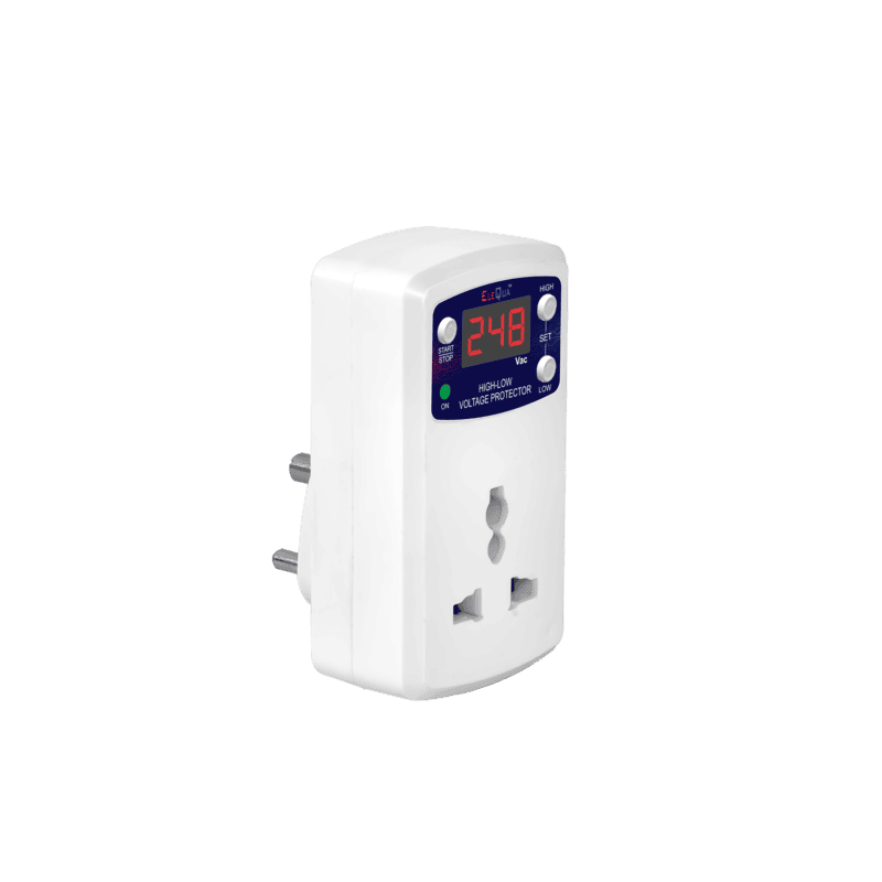 ELEQUA 6A Digital High, Low Voltage Cutoff/Protector Plug Socket  With Surge Protection