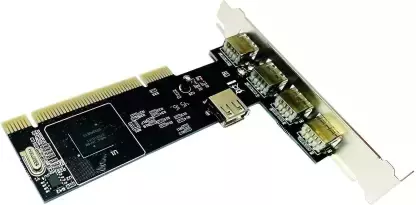PCI USB Card 4+1 USB Ports, High-Speed 2.0 Adapter PCI, Controller Card (Black) PCI USB Card 4+1 USB Ports, High-Speed 2.0 Adapter PCI, Controller Card (Black)