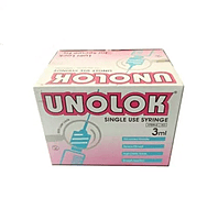 HMD Unolok Syringe 3ml Without Needle | Sterile Luer Lock Disposable Syringe | Box of 100