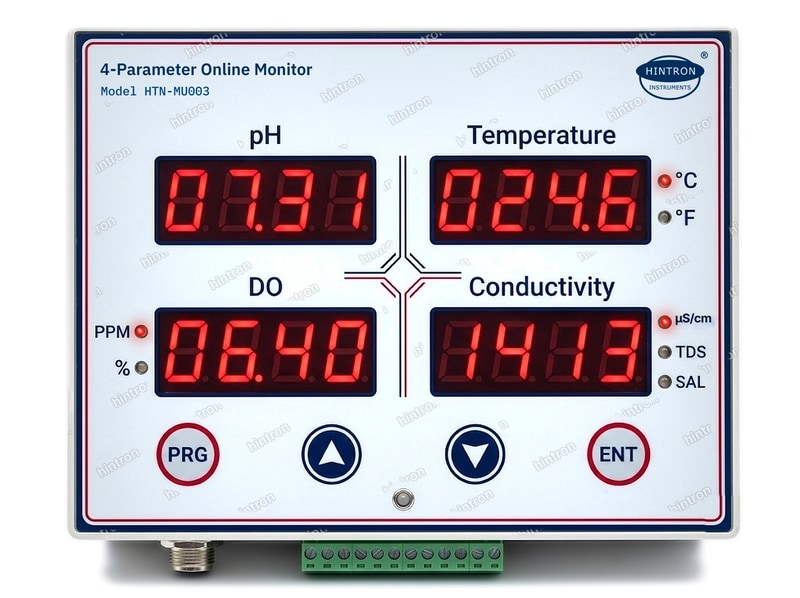 Hintron HTN-MU003 4-parameter online monitor for pH, temperature, DO and conductivity
