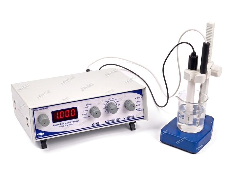Hintron HTN-CN002 digital conductivity meter with ATC, Pt-100 probe, conductivity cell and stand