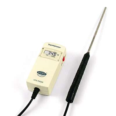 Hintron HTN-TM009 precision digital thermometer, Fahrenheit model, probe on 1.2 m cable