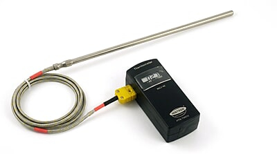 Hintron HTN-TM010 K-type thermocouple thermometer with plug-in probe on braided cable