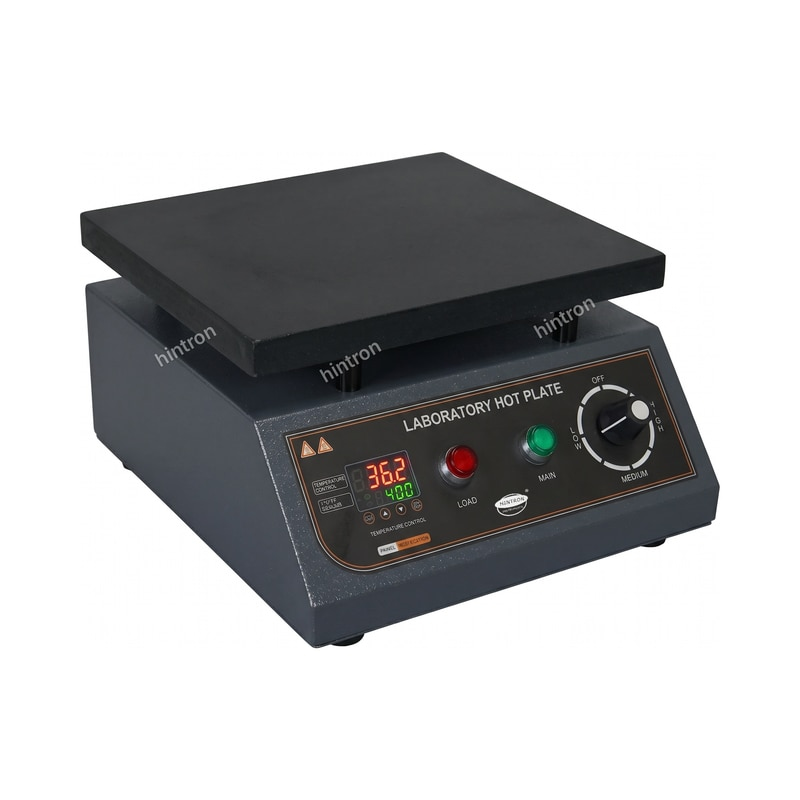Hintron HTN-HP111 digital rectangular laboratory hot plate, isometric view