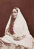 Holy Mother Sri Sarada Devi Photo - Looking downwards