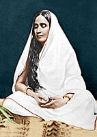 Holy Mother Sri Sarada Devi Photo - Looking downwards