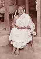 Holy Mother Sri Sarada Devi Photo - Sitting on Veranda