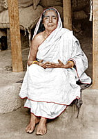 Holy Mother Sri Sarada Devi Photo - Sitting on Veranda