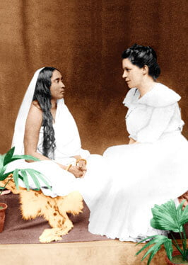 Holy Mother Sri Sarada Devi Photo - Sister Nivedita with Holy Mother