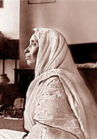 Holy Mother Sri Sarada Devi - Seated in Meditation - Side view Bust Photo