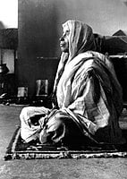 Holy Mother Sri Sarada Devi - Seated in Meditation - Side view Photo