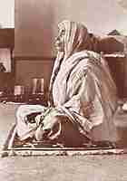 Holy Mother Sri Sarada Devi - Seated in Meditation - Side view Photo