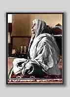 Holy Mother Sri Sarada Devi - Seated in Meditation - Side view Photo