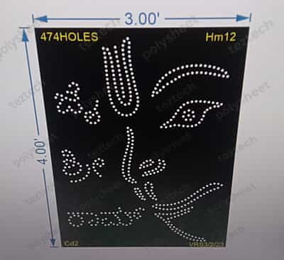 HM12 HANUMANJI FACE 4X3 FEET 474 HOLES
