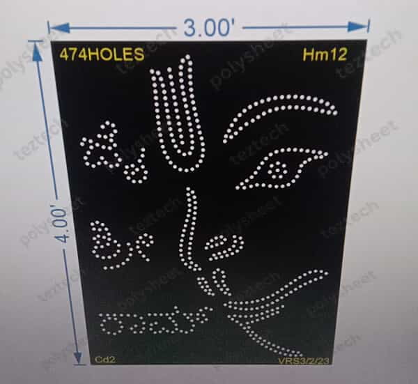 HM12 HANUMANJI FACE 4X3 FEET 474 HOLES
