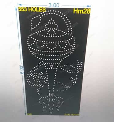 HM28 HANUMANJI 6X3 FEET 533 HOLES