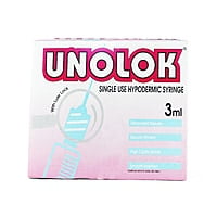 HMD Unolok Syringe 3ml 26G x 1.5 Inch Needle | Sterile Luer Lock Disposable Syringe | Box of 100